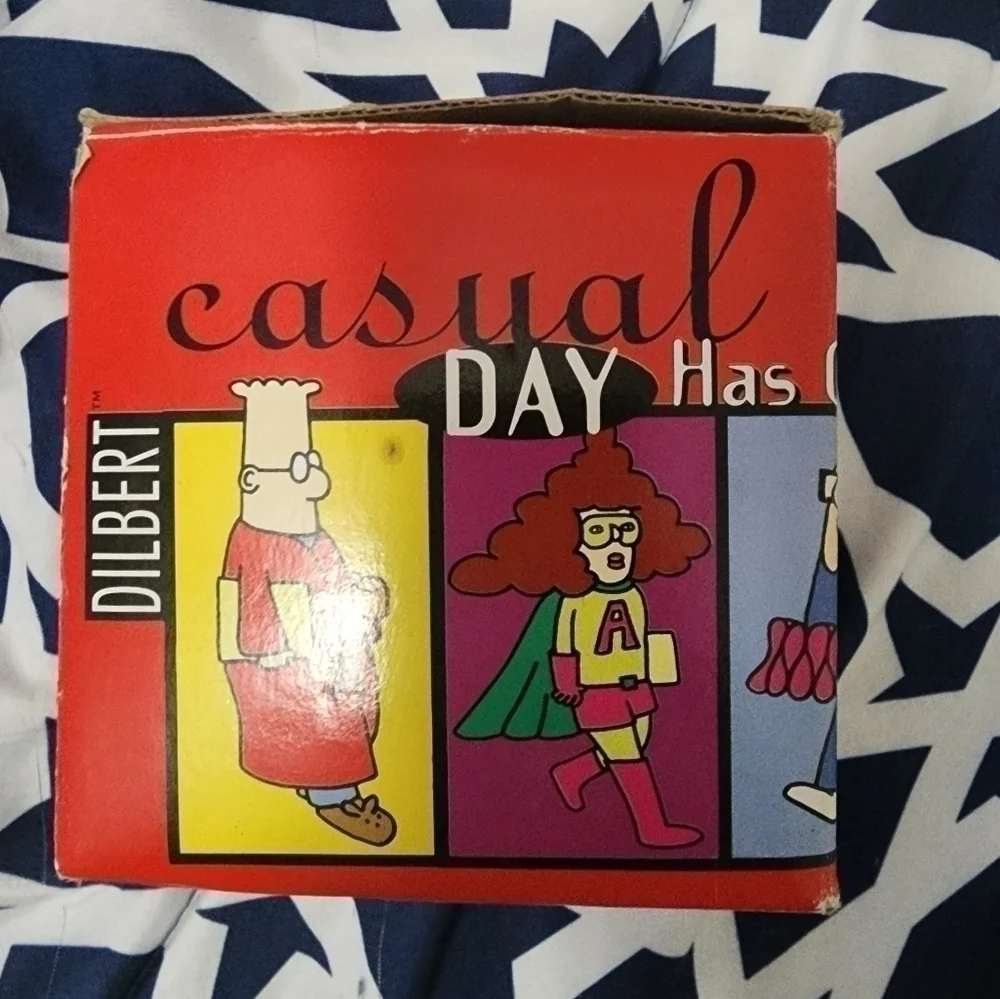 Vintage Dilbert Casual Day Mug with original box